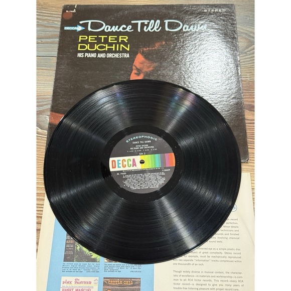 Dance‎ Till Dawn Peter Duchin His Piano And Orchestra - Decca  LP 12" VG/F - Picture 3 of 5